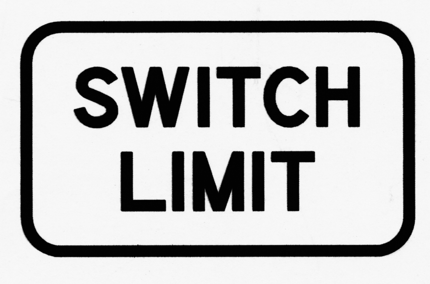 MK&T Cast Switch Limit Sign