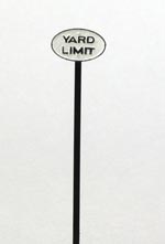 B&O Cast Yard Limit Sign